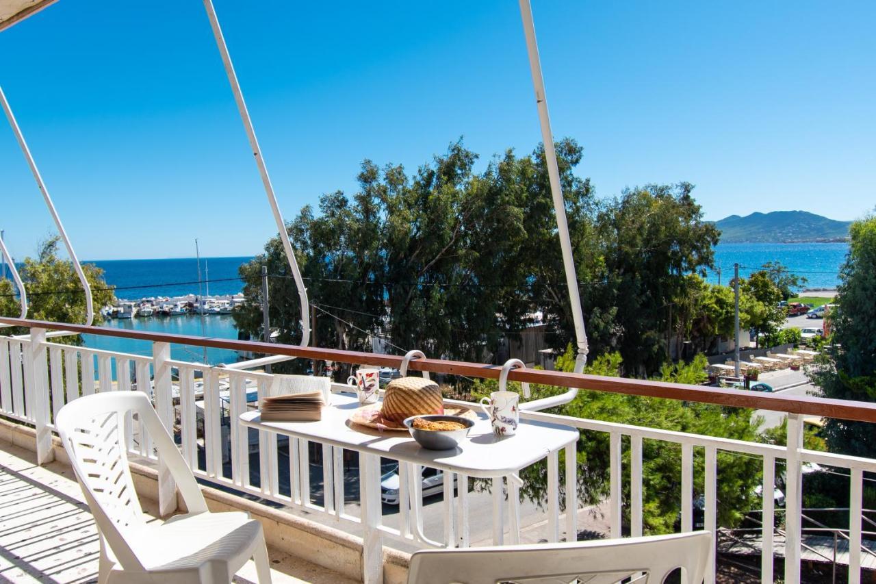 Lavish & Spacious Apt With Stunning Seaview, 10 Min Ath Airport Artemida  Exterior foto